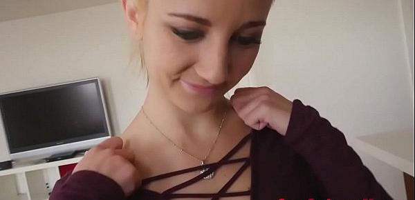  Blonde teenager gets fucked in pov